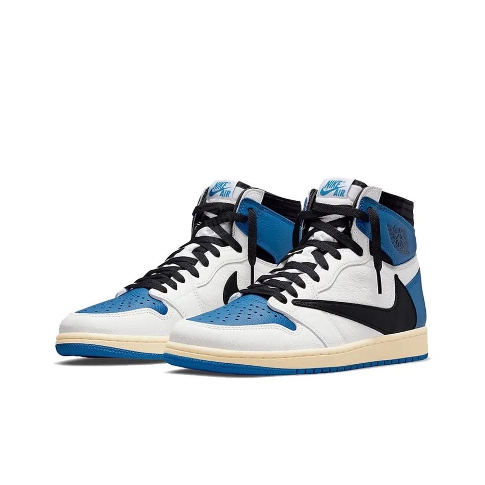 Travis Scott x Fragment x Air Jordan 1 High OG SP "Military Blue" DH1 - Picture 4 of 4